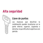 Cerradura electromecánica con botón, izquierda, HERMEX 5