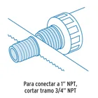 Multiconector polipropileno para tinaco, sin válvula, FOSET 2