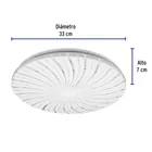 Luminario LED plafón decorativo 18W 3000K, espiral, BASIC 3