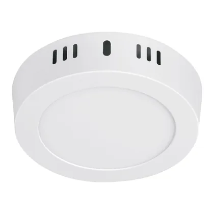 Luminario LED plafón 6W 3000K, redondo, blanco, VOLTECK
