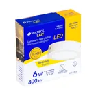 Luminario LED plafón 6W 3000K, redondo, blanco, VOLTECK 4