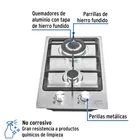 Parrilla gas empotrable 30cm, 2 quem, acero inox, RIVIERA 2
