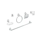 Juego de 6 accesorios para baño, cromo, FOSET AQUA 1