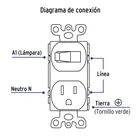 Placa armada interruptor y contacto, línea Standard, marfil 4