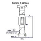 Placa armada interruptor sencillo, línea Standard, marfil 4