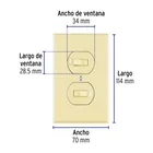 Placa armada 2 interruptores sencillo, línea Standard,marfil 2