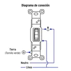Placa armada interruptor sencillo, línea Standard, aluminio 4