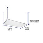 Panel LED 65W 6500K, 60x120 cm, empotrable/colgante, VOLTECK 3