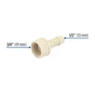 Adaptador hembra movible de polipropileno 3/4' x 1/2', FOSET 3