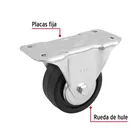 Rodaja hule 4', placa fija con balero, carga 100 kg, FIERO 2