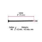 100 pijas #8 x 3' cabeza plana phillips multiusos 3