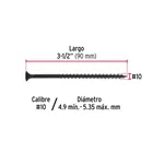 100 pijas #10 x 3-1/2'cabeza plana phillips multiusos 3