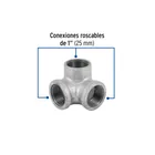 Codo rincón acero galvanizado de 1', FOSET 2