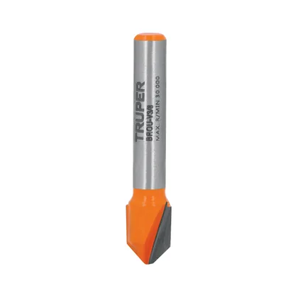 Broca para router, corte en 'V', 3/8', TRUPER