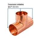 Tee sencilla de cobre 2', FOSET 2