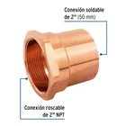 Conector de cobre, rosca interior 2', FOSET 2