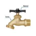 Llave p/manguera, de latón 100g, 1/2', granel, BASIC 3