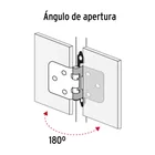 Bolsa 2 bisagras parche de 7 cm, latonado, HERMEX 4