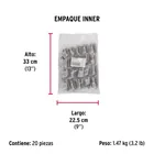Bolsa 2 bisagras parche de 7 cm, latón antiguo, HERMEX 6