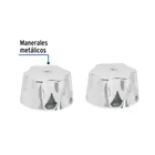 Juego de manerales hex metálicos p/lav-fregadero,cromo BASIC 2
