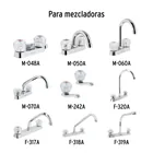 Juego 2 manerales acrílico trans p/lavabo y fregadero, BASIC 4