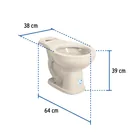 Taza redonda de porcelana, marfil, FOSET 2
