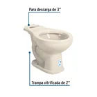 Taza redonda de porcelana, marfil, FOSET 3