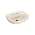 Lavabo de porcelana con rebosadero, marfil, FOSET 1