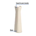 Pedestal de porcelana para lavabo, marfil, FOSET 2