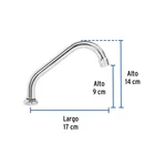 Cuello corto para mezcladora de fregadero, cromo, AQUA 3