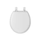 Asiento redondo acojinado para WC, cerrado, blanco, AQUA 1