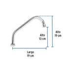Cuello corto para mezcladora de fregadero, cromo, BASIC 3