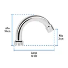 Cuello curvo para mezcladora de lavabo, cromo, BASIC 3
