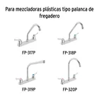 Bolsa con 2 cartuchos cerámicos para mezcladoras plásticas 7