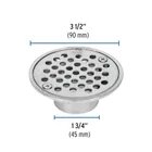 Resumidero de zinc, redondo, modelo 'A', 3-1/2', BASIC 3