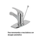 Contra para lavabo, con rebosadero,sistema automático, cromo 2