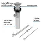 Contra para lavabo, con rebosadero,sistema automático, cromo 4