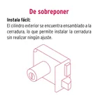 Cerradura sobreponer der instala-fácil, cromada, tradicional 3
