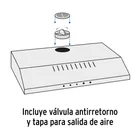 Campana extractora 80 cm, empotrable, negra, FOSET 5