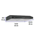 Campana extractora 60 cm, empotrable, negra, FOSET 3