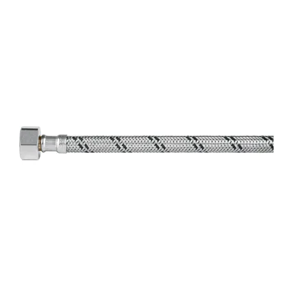 Manguera p/WC, acero inox, 1/2'x7/8', 35 cm, plástico/latón
