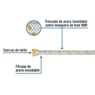 Manguera para gas, acero inox, 3/8' flare, 60 cm, FOSET 2