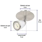 Luminario de sobreponer 1 spot base GU10, Verona, VOLTECK 3