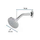 Regadera cromo 4' plato redondo, con brazo, FOSET ELEMENT 4