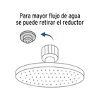 Regadera cromo 6' plato redondo, con brazo, FOSET ELEMENT 2