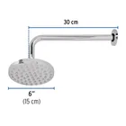 Regadera cromo 6' plato redondo, con brazo, FOSET ELEMENT 4