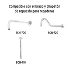 Regadera cromo 6' plato redondo, sin brazo, FOSET ELEMENT 6