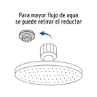 Regadera cromo 8' plato redondo, sin brazo, FOSET ELEMENT 2