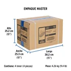 Regadera cromo 8' plato redondo, sin brazo, FOSET ELEMENT 10